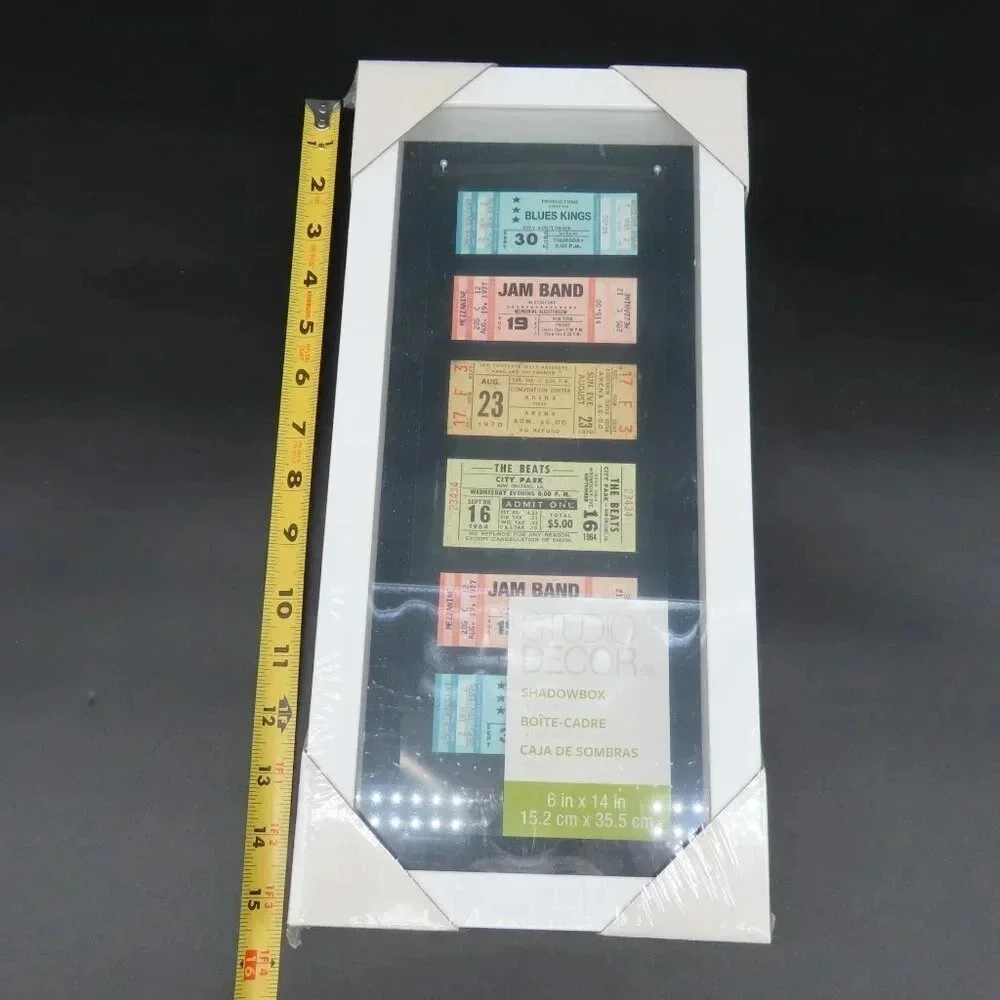 Studio Decor Shadowbox Back Loading Ticket Stub Display NEW Holder